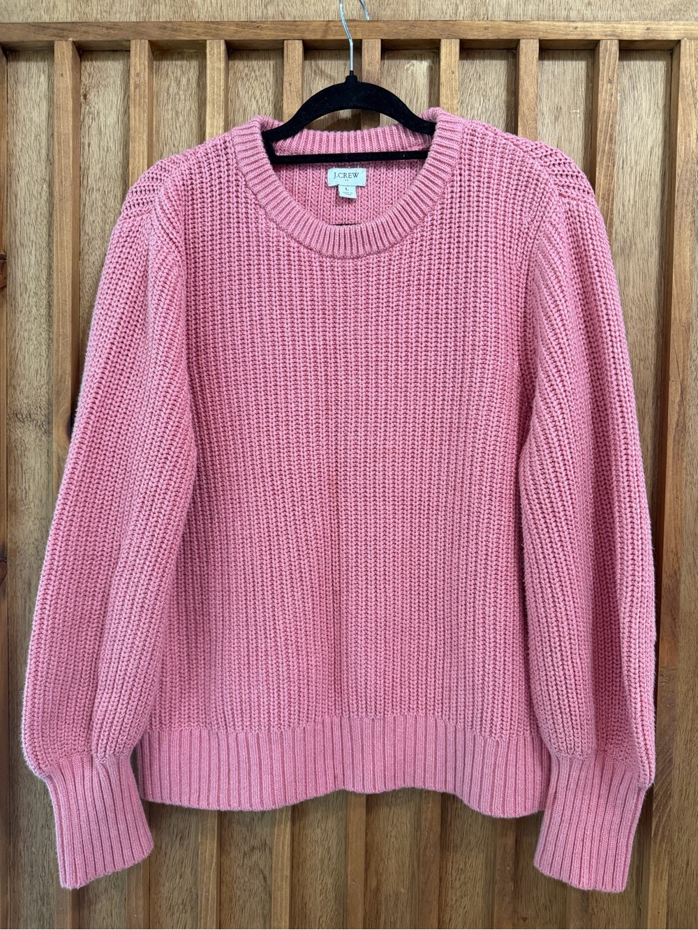 J. Crew Rose Pink Chunky Crewneck Sweater